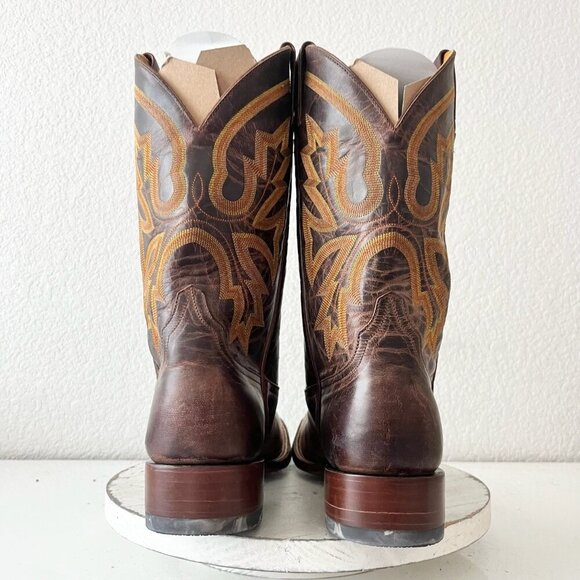 Rod Patrick Mens Cowboy Boots 12.5AAAA Perro Loco Brown Western Leather Soles - Picture 3 of 13